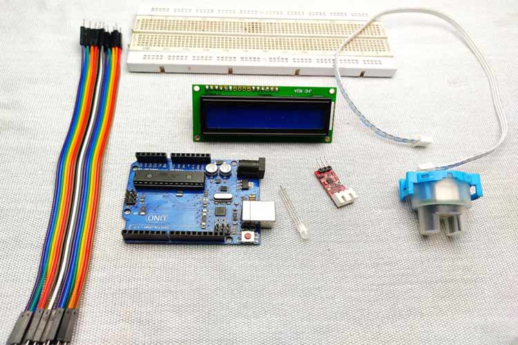 Arduino Turbidity Meter Required Components 