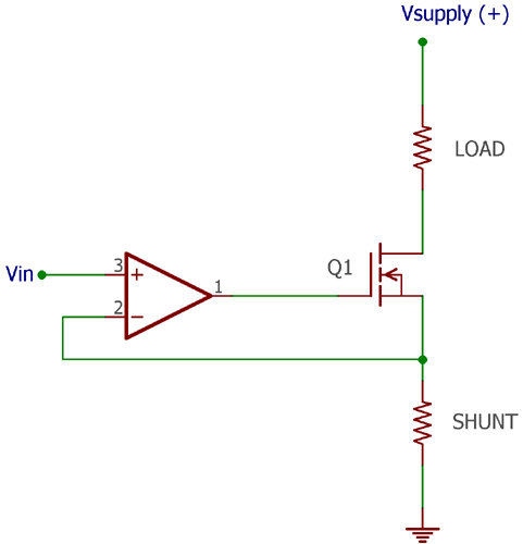 Voltage Controlled Current Source using Op-Amp
