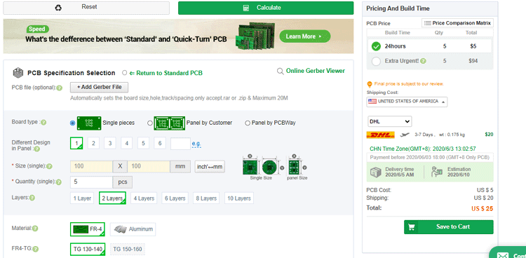 Ordering from PCBWAY