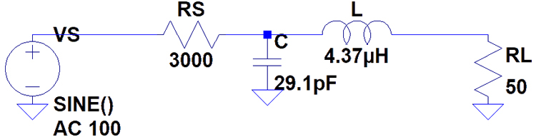 Resulting L filter circuit