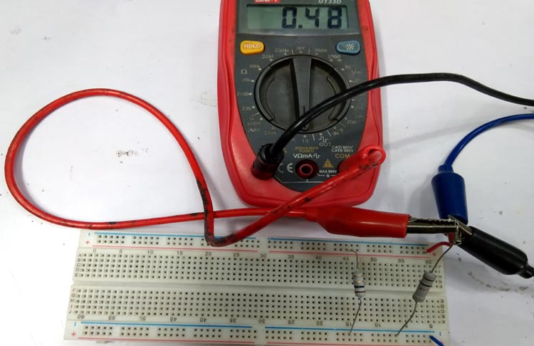 Testing Current Divider Circuit