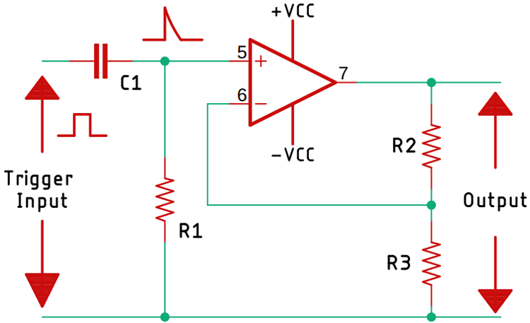 Bistable Multivibrator Circuit with Op-amp