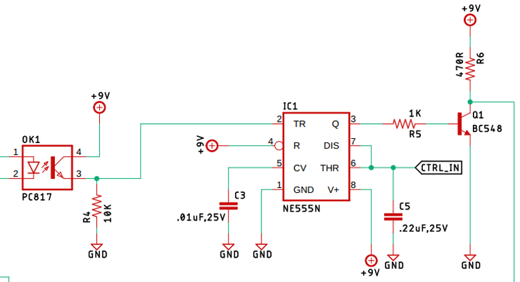 Control Circuit with NE555 Timer