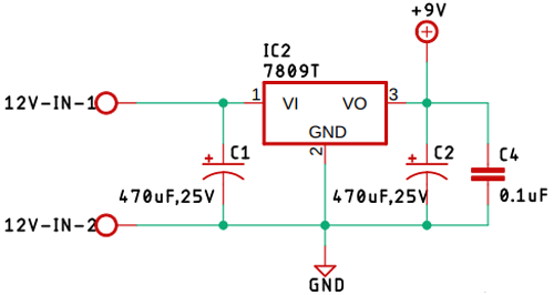 LM7809 Voltage Regulator Circuit