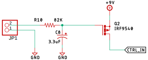 Lowpass-Filter and the P-Channel MOSFET 