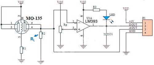 MQ135 Sensor Circuit Diagram