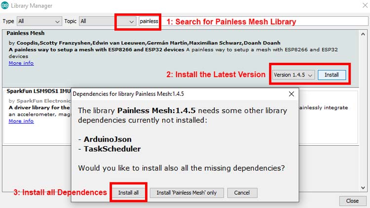 Painless Mesh Library 