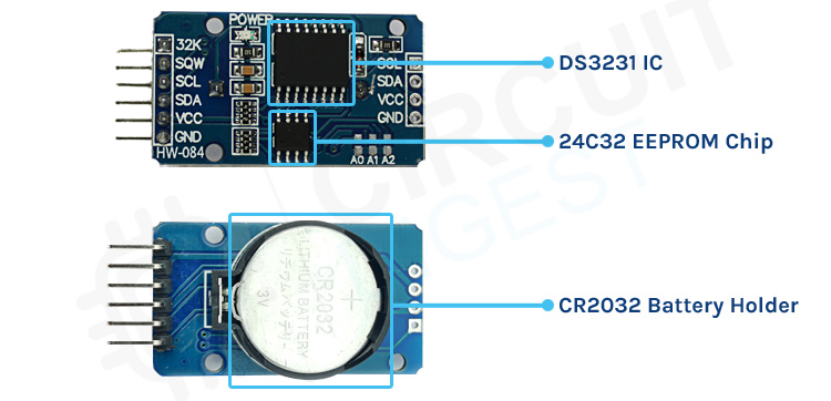 DS3231 RTC Module Components
