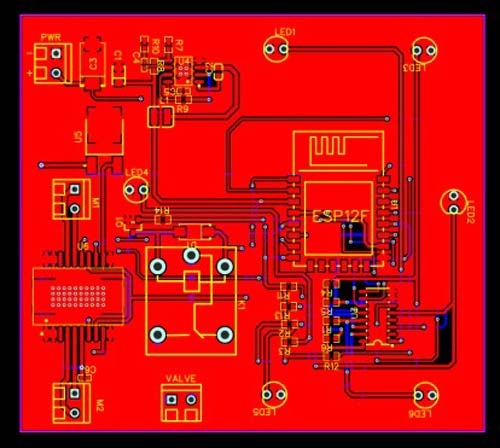 PCB Design for Fire Fighting Bot Controller