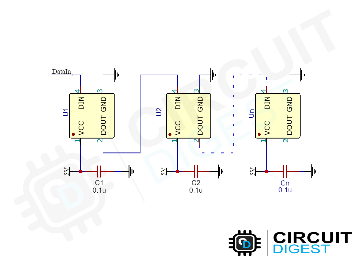 WS2812B Module Circuit Diagram