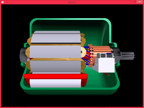 vpython example electric motor