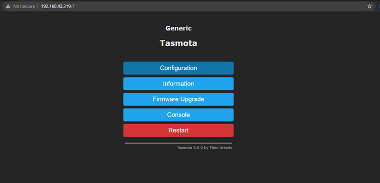 Tasmota Configuration