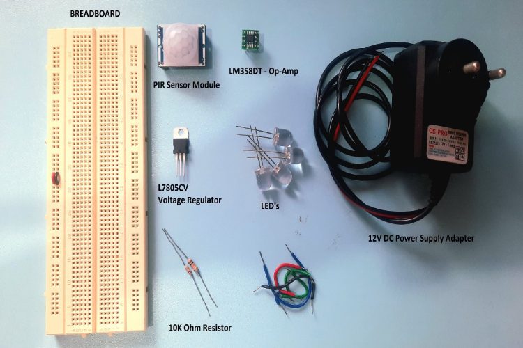 Components Used for Motion Sensor Bulb