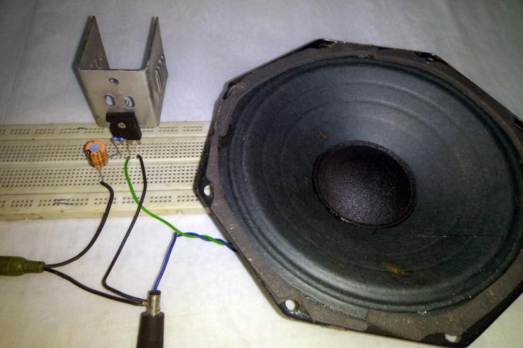  12V Audio Power Amplifier using TIP35C
