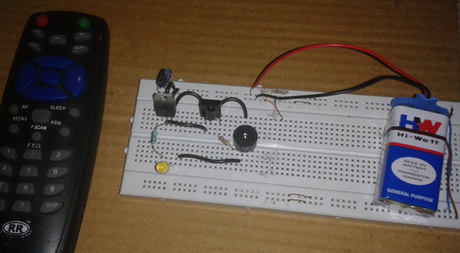IR Remote Control Tester Circuit Diagram