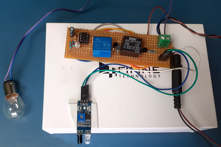 IR based Motion Sensor Circuit using 555 Timer IC