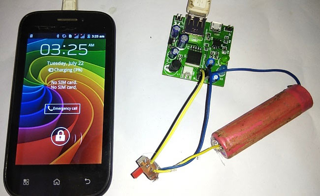 Power Bank Mobile Phone Charger Circuit on PCB