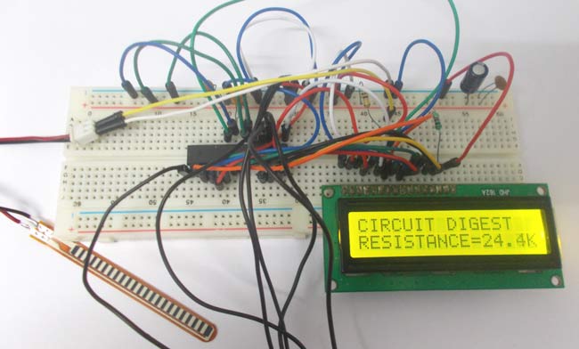 Flex sensor interfacing with AVR Microcontroller