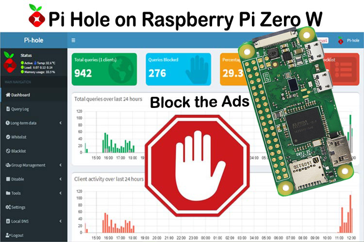 Ads Blocker using Raspberry Pi Zero W and Pi Hole