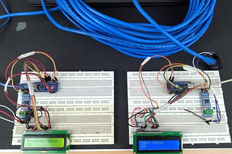 Arduino Wired Serial Communication using RS485 and CAT Cables