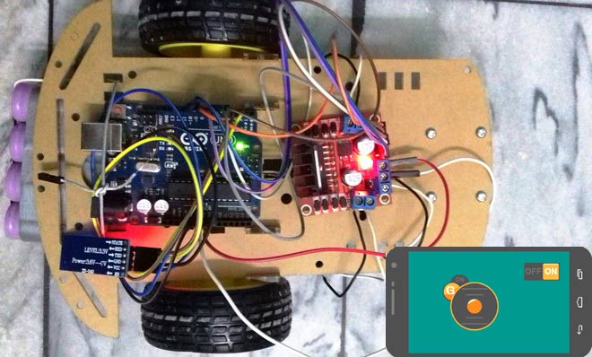 Mobile Phone Controlled Robot Car using G-Sensor and Arduino