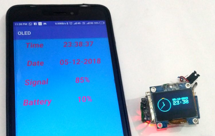 Build a Smart Watch by Interfacing OLED Display with Android Phone using Arduino