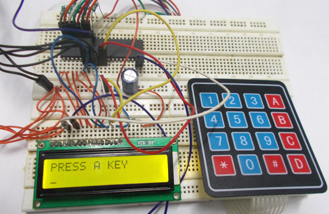 4x4 Keypad Interfacing with AVR Microcontroller (ATmega32)