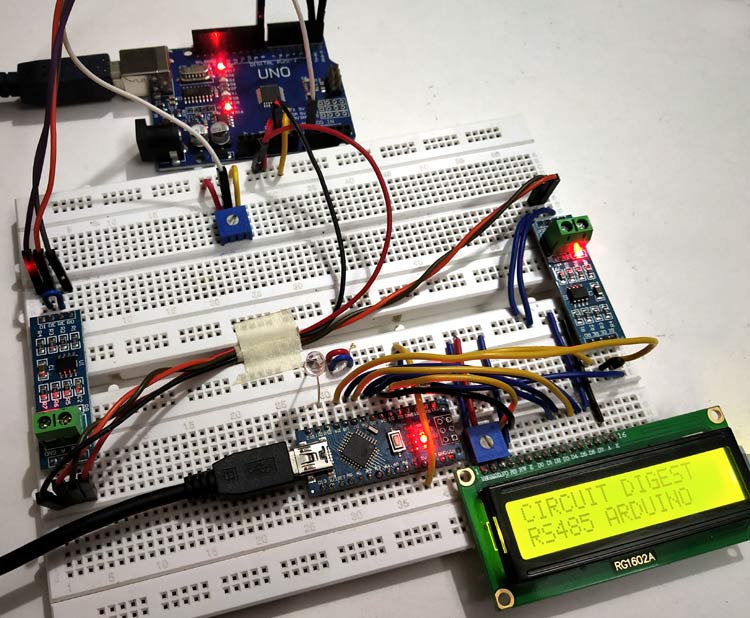 RS485 Serial Communication between Arduino Uno and Arduino Nano