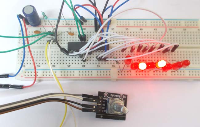 Rotary Encoder Interfacing with AVR Microcontroller (ATmega8)