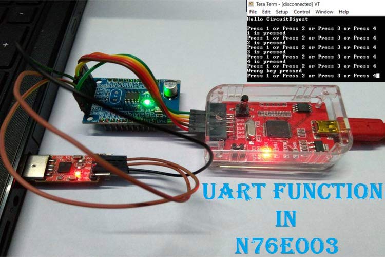 UART Communication with Nuvoton N76E003 Microcontroller 