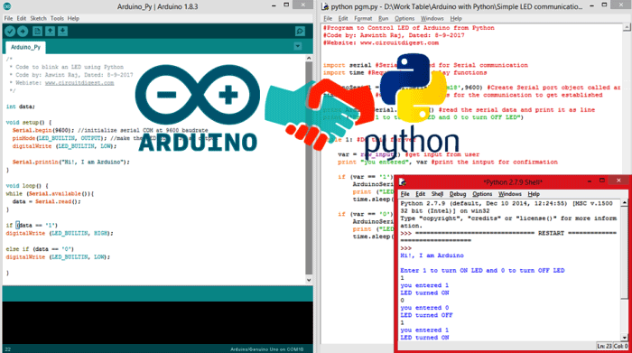 Using Python with Arduino- Controlling an LED