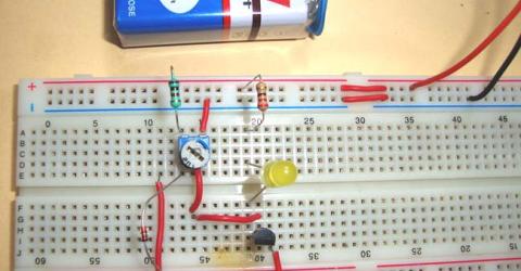 Simple Heat Sensor or Temperature Sensor Circuit
