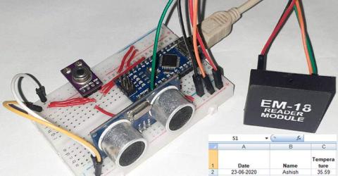 RFID Based Contactless Temperature Monitoring System using Arduino