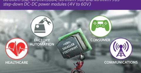 Ultra-small DC-DC power modules provide 4 to 60V for industrial and consumer applications