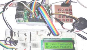 Raspberry Pi Digital Code Lock on Breadboard