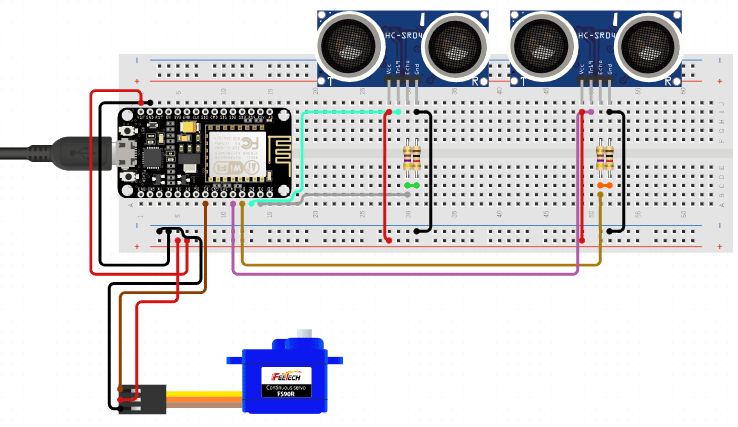 Smart Dustbin Circuit Diagram