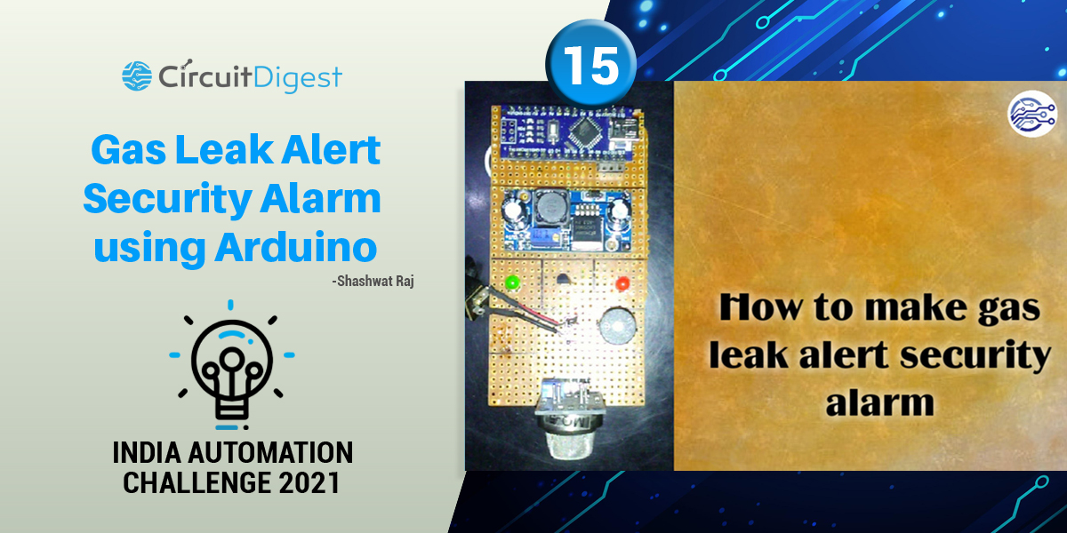 how to make gas leak alert security alarm using arduino