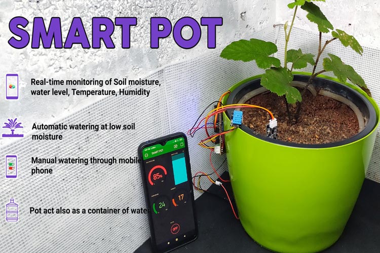 Self Watering Smart Pot Using NodeMCU