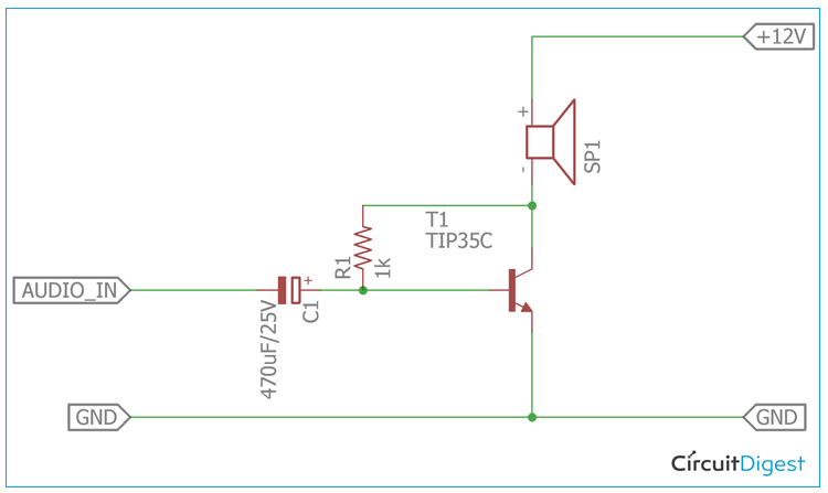 Description This Is The Circuit Diagram Of A Simple Three Transistor Audio Amplifier That Can In 2020 Audio Amplifier Electronics Circuit Electronic Circuit Projects