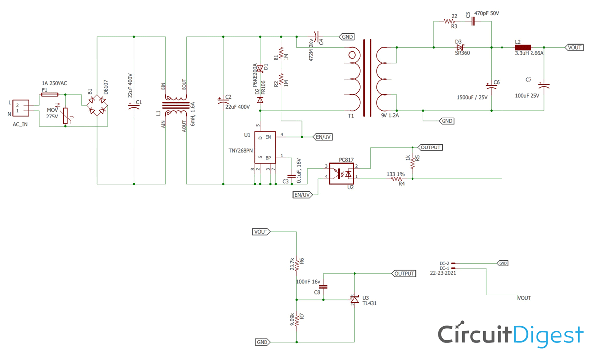 12v 1a Smps Power Supply Circuit Design On Pcb