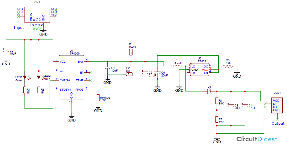 Lithium Ion Battery Charger Circuit Diagram