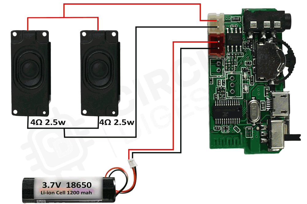 DIY Bluetooth Music Player Circuit Diagram