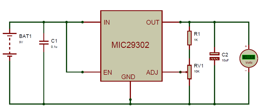 High Current Low Dropout Voltage Regulator Circuit Diagram