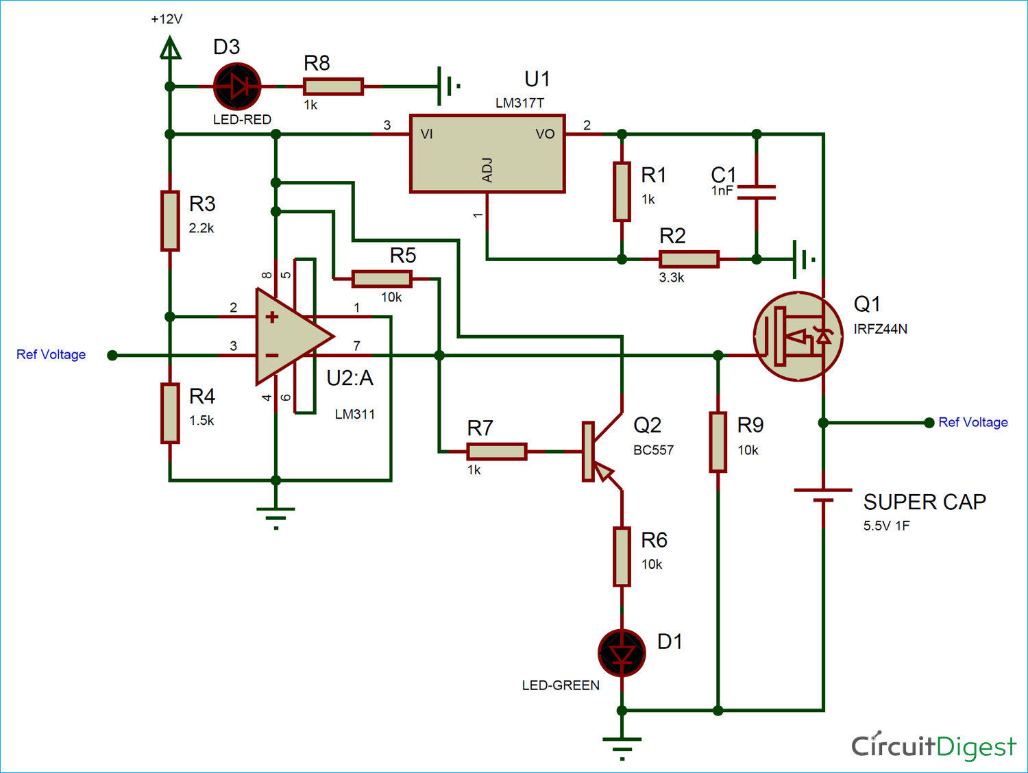 Supercapacitor Charger Circuit Diagram
