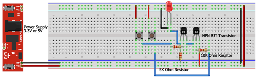 And Gate Circuit Diagram using Transistors