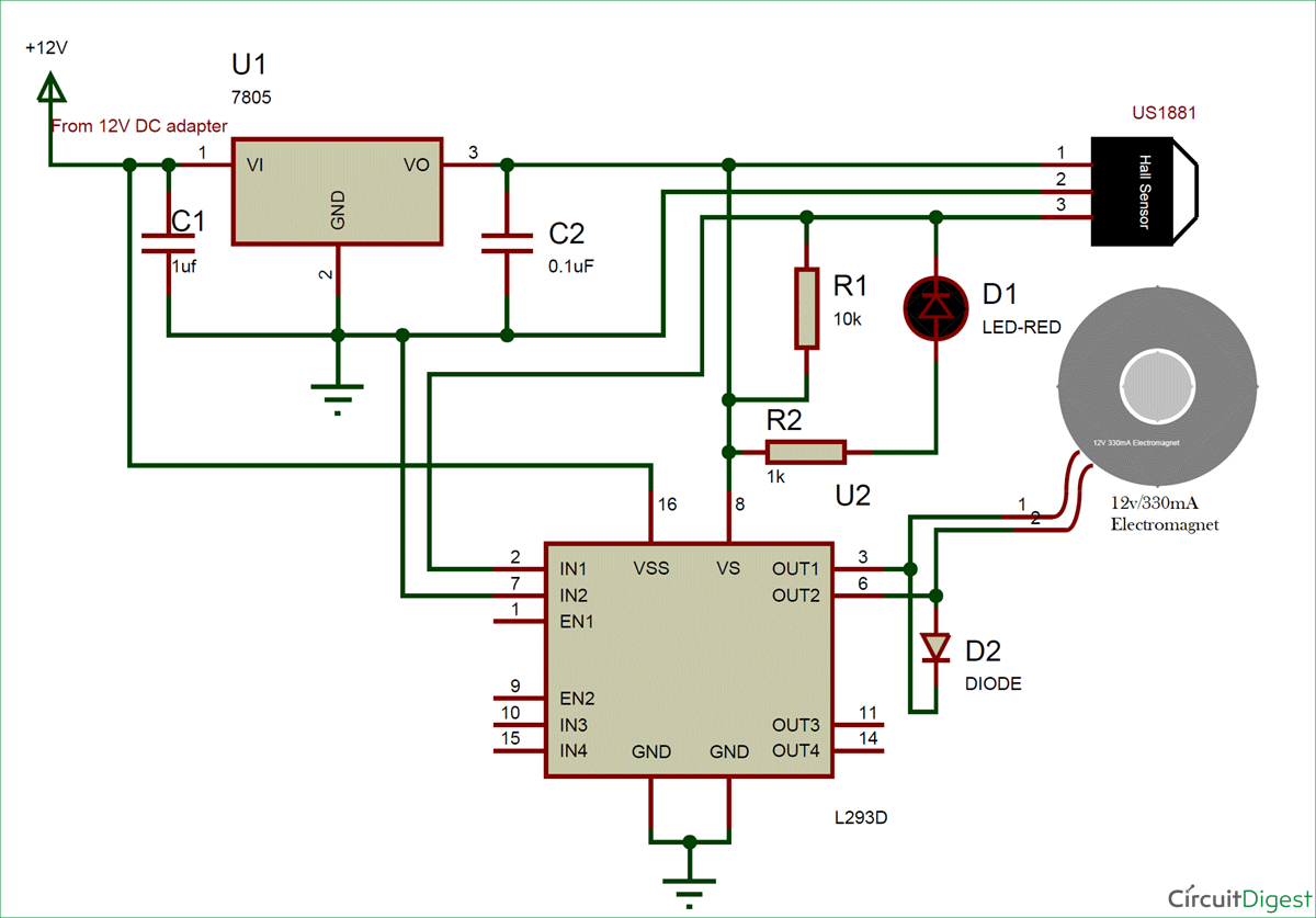 DIY Brushless Motor Using Fidget Spinner circuit diagram