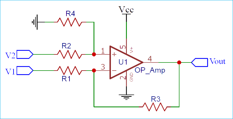 Difference Amplifier Circuit - Gambaran