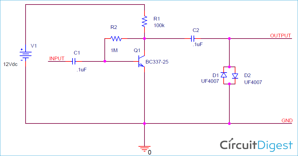 Guitar Distortion Pedal Circuit Diagram