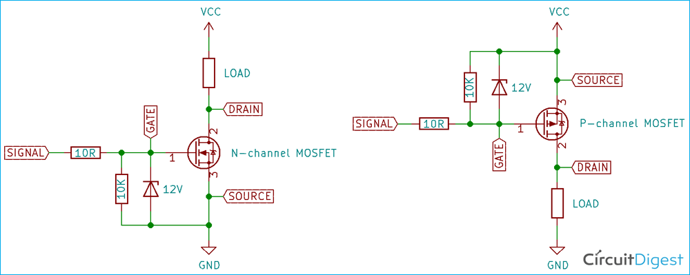 N mosfet схема включения