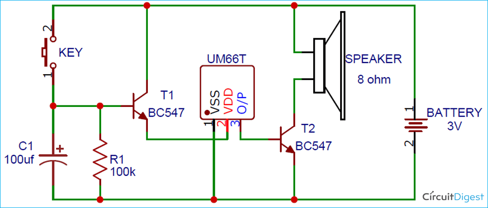 Musical Doorbell Circuit Diagram